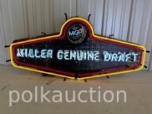 MILLER GENUINE DRAFT NEON SIGN  **NO SHIPPING AVAILABLE**