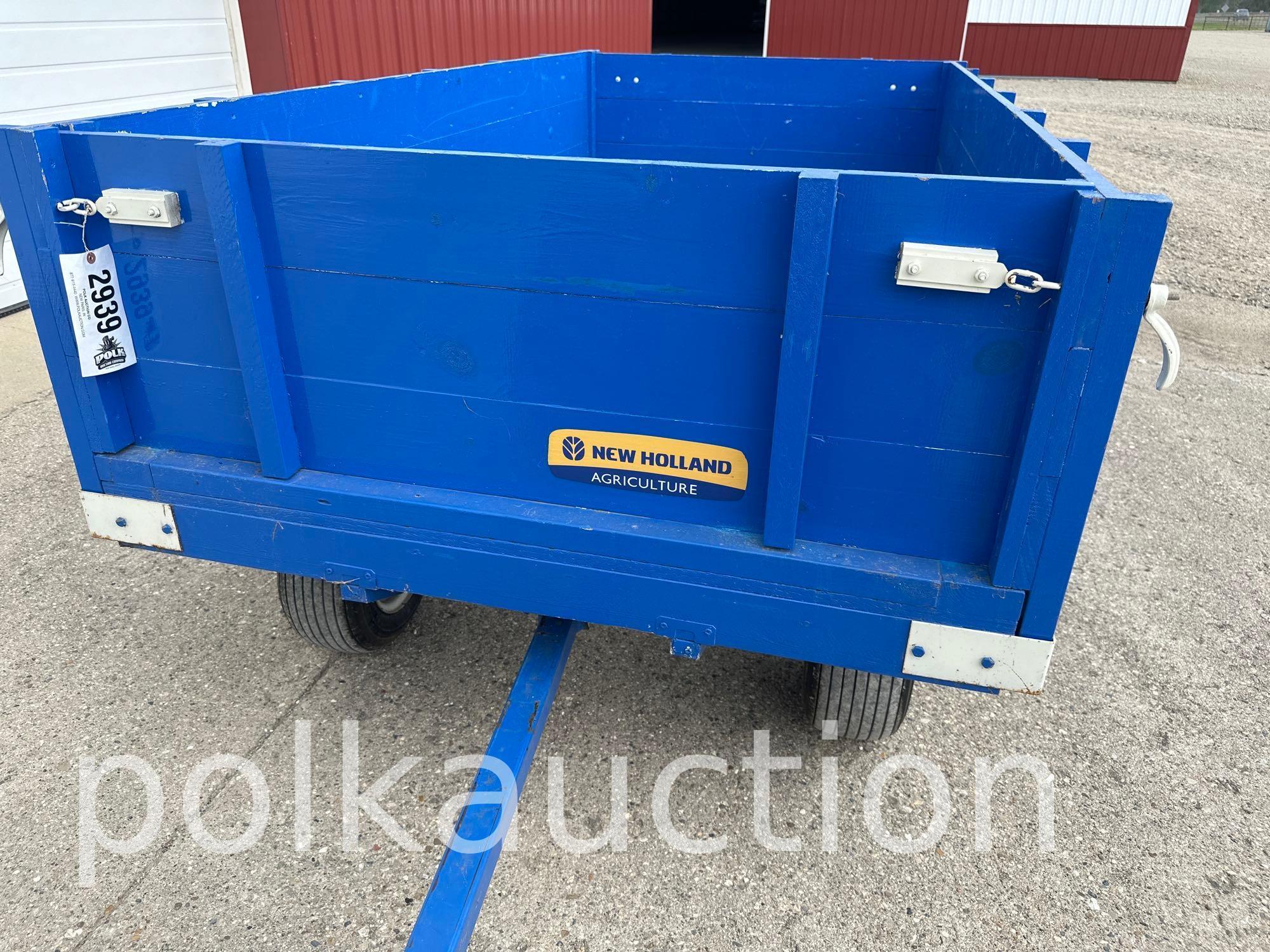 2939-NEW HOLLAND WAGON ON RUNNING GEAR