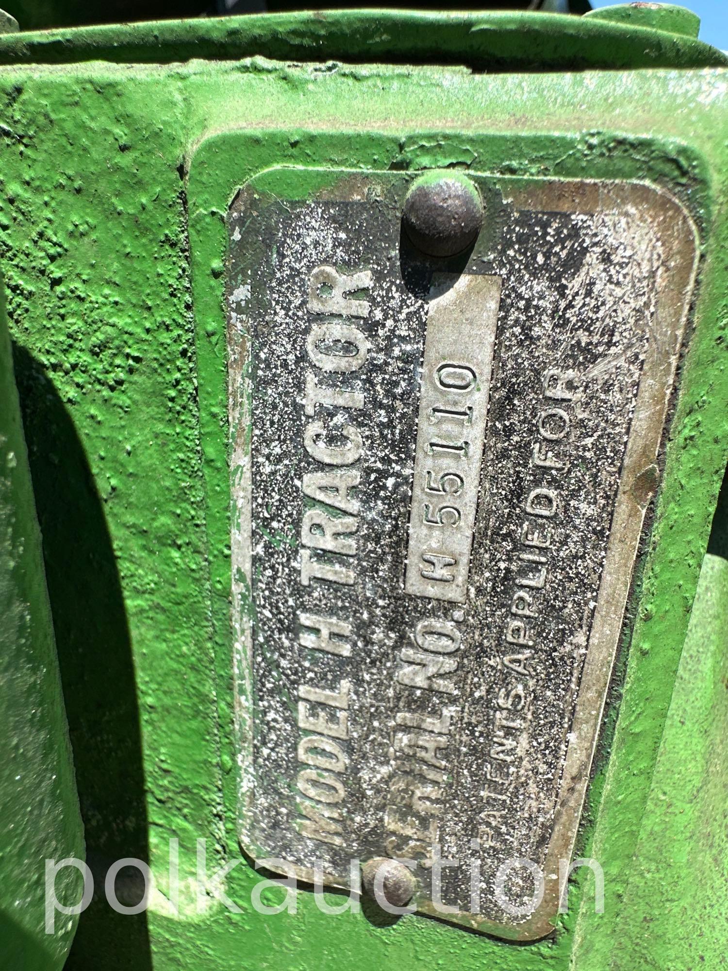 5280-JOHN DEERE H (SN# 55110)