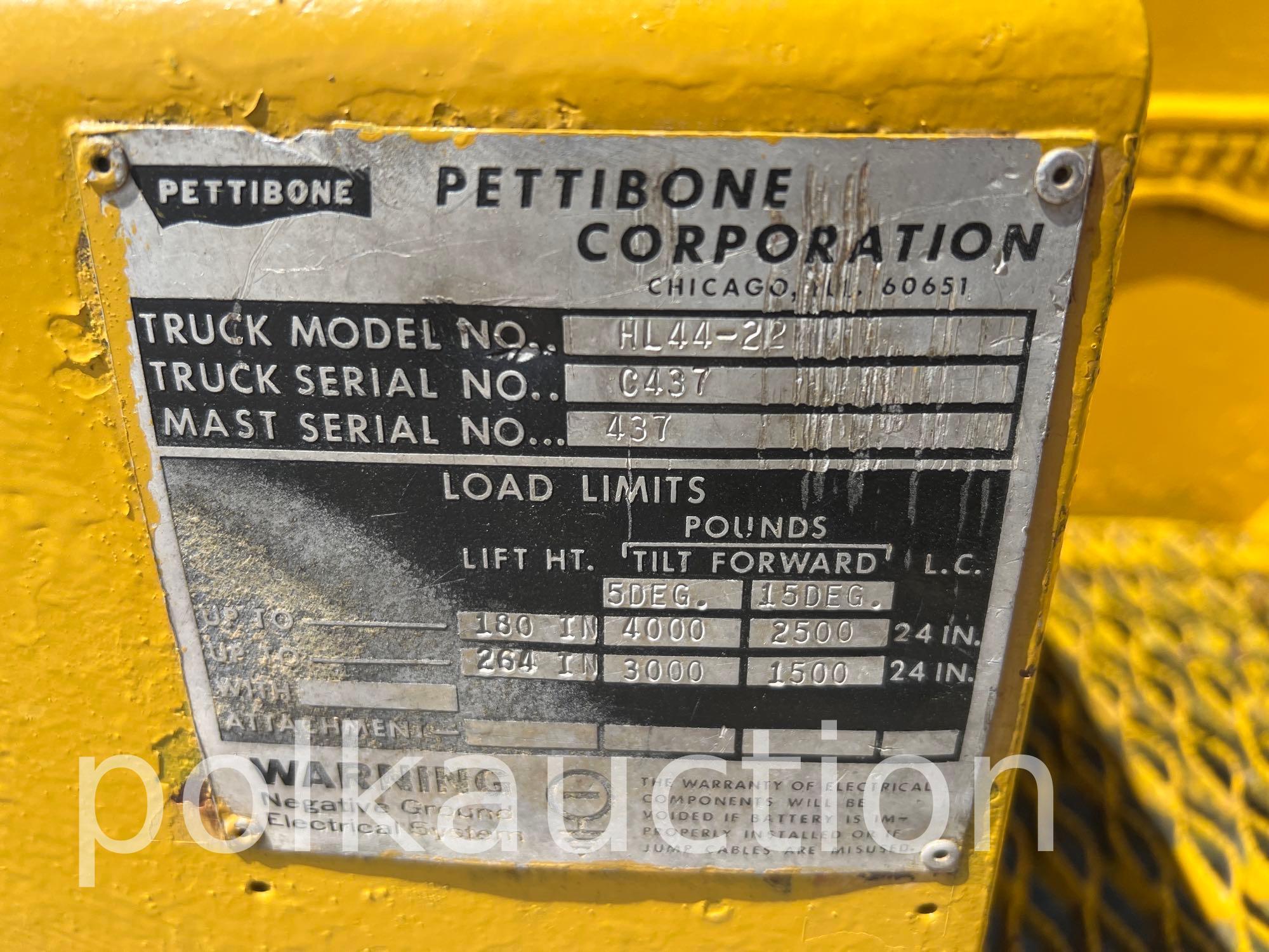 6574-PETTIBONE HL44-22 4X4 FORKLIFT (SN# C437)