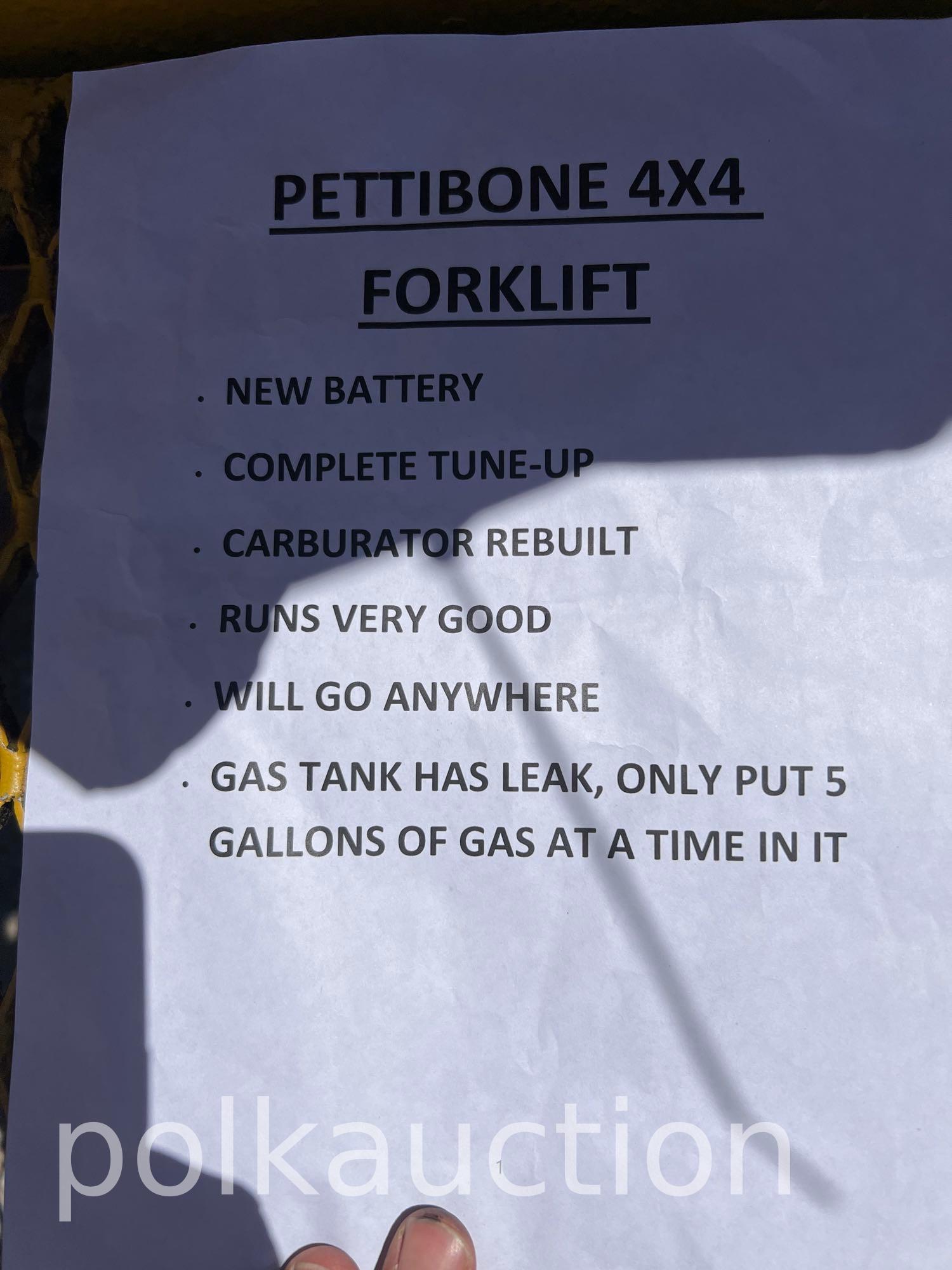 6574-PETTIBONE HL44-22 4X4 FORKLIFT (SN# C437)