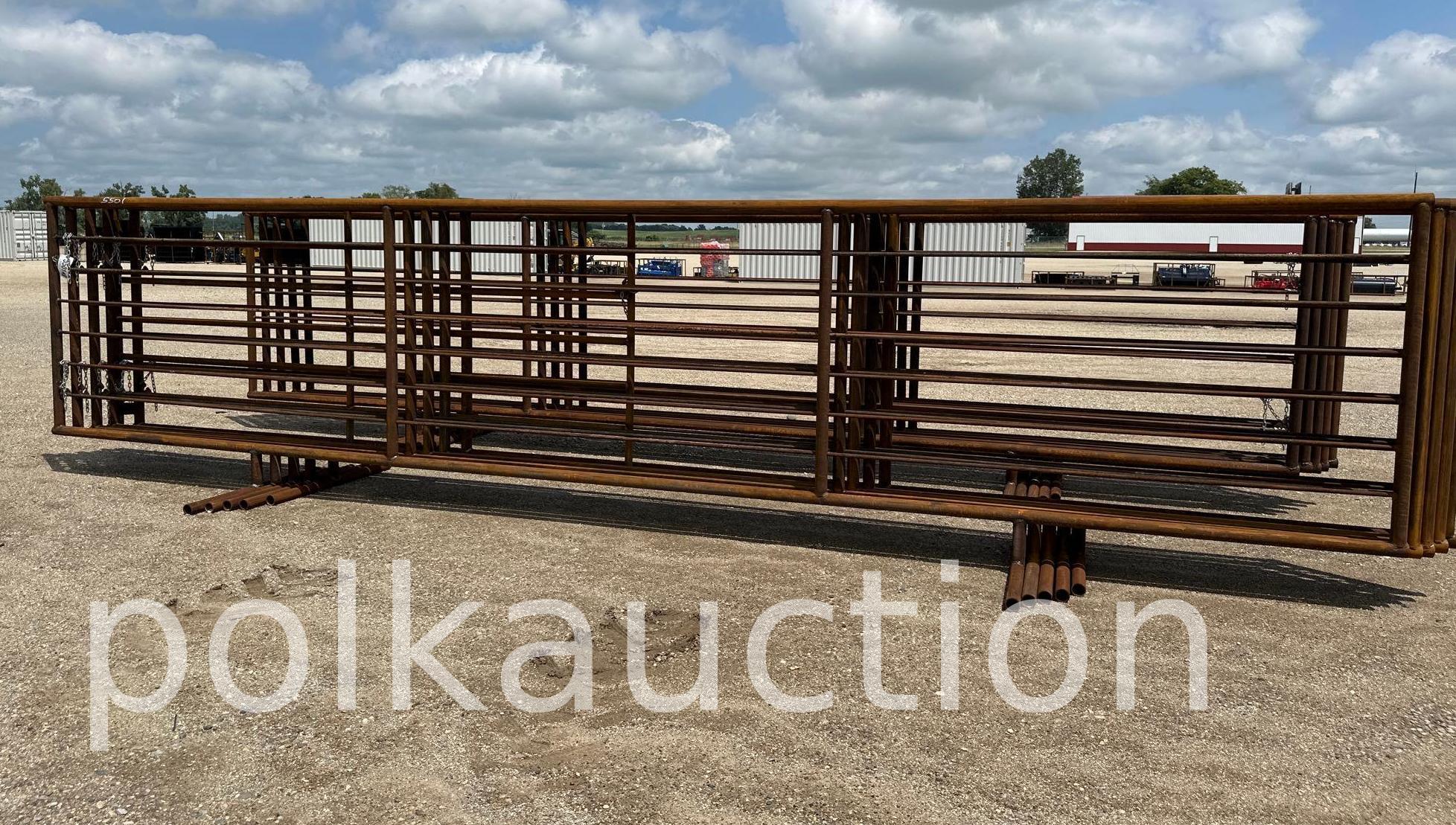 5501-5-CATTLE PANELS (24'W x 66"T) w/ 8' GATE