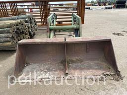7106-JOHN DEERE TYPE E046A HYD FRONT LOADER  w/ 7' BUCKET