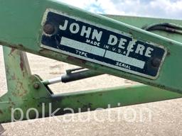 7106-JOHN DEERE TYPE E046A HYD FRONT LOADER  w/ 7' BUCKET