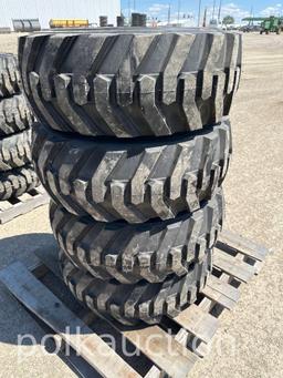 (4) NEW 12-16.5 NHS SKIDSTEER TIRES & RIMS