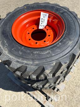 (4) NEW 12-16.5 NHS SKIDSTEER TIRES & RIMS