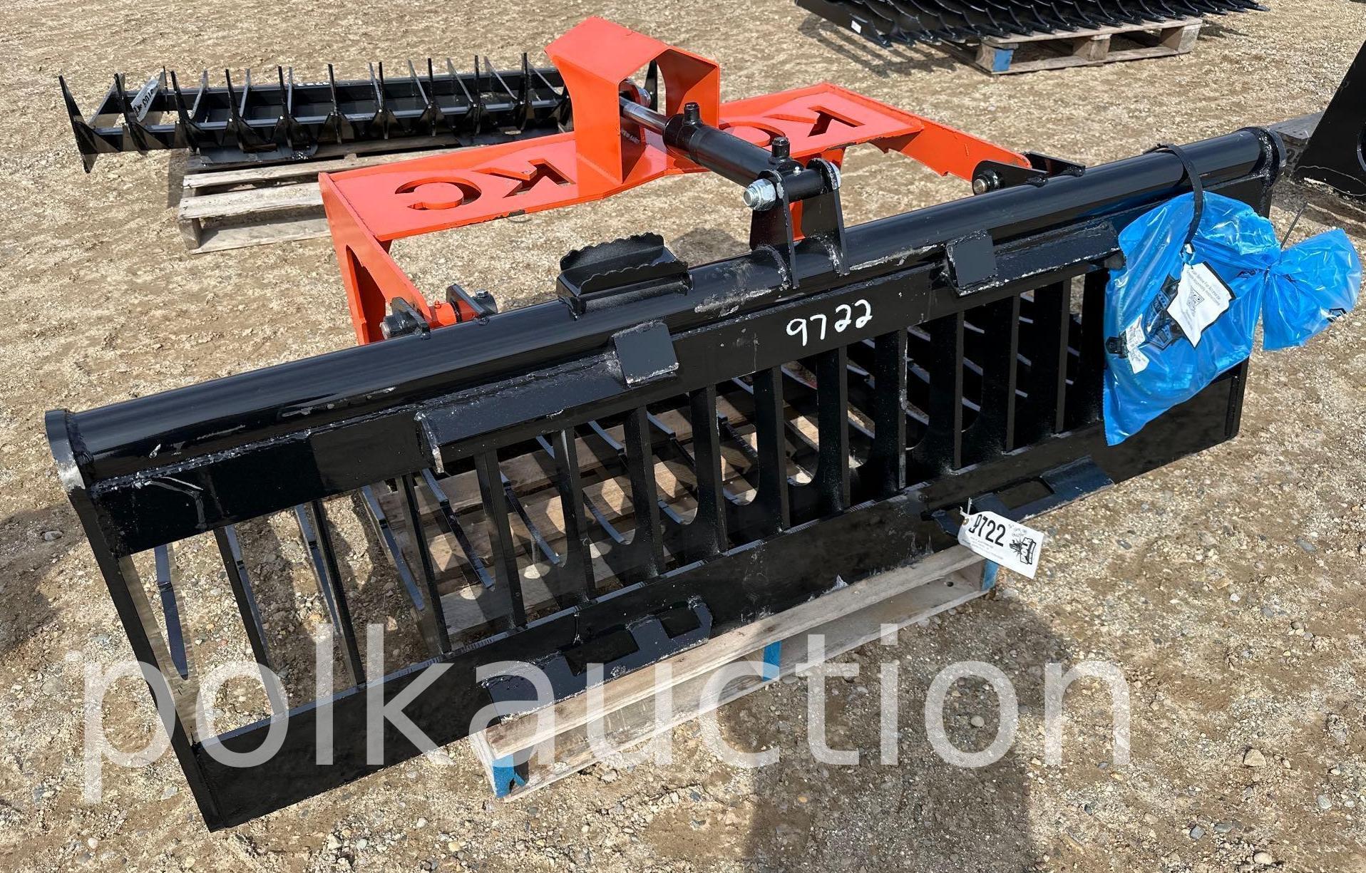 9722 - 76" SINGLE CYLINDER SKELETON GRAPPLE BUCKET