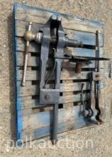 10715 - (2) VINTAGE BLACKSMITH POST VICES