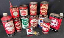 MISC. VINTAGE LUBRICANT CANS - SOME ARE FULL