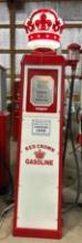WAYNE MODEL 40A RED CROWN GAS PUMP - ORIGINAL GLOBE - 92"