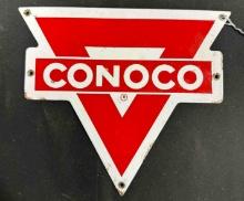CONOCO PORCELAIN SIGN - 8.5" x 10" - SINGLE SIDED