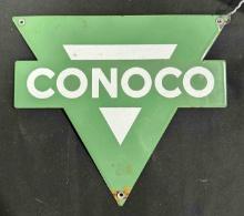 CONOCO PORCELAIN SIGN - 8.5" x 10" - SINGLE SIDED