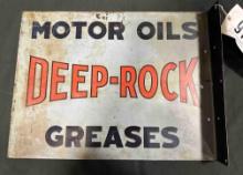 DEEP ROCK TIN FLANGE SIGN - 14" x 18.5" - DOUBLE SIDED