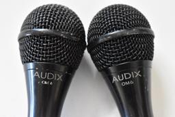 TWO AUDIX OM6 MICROPHONES