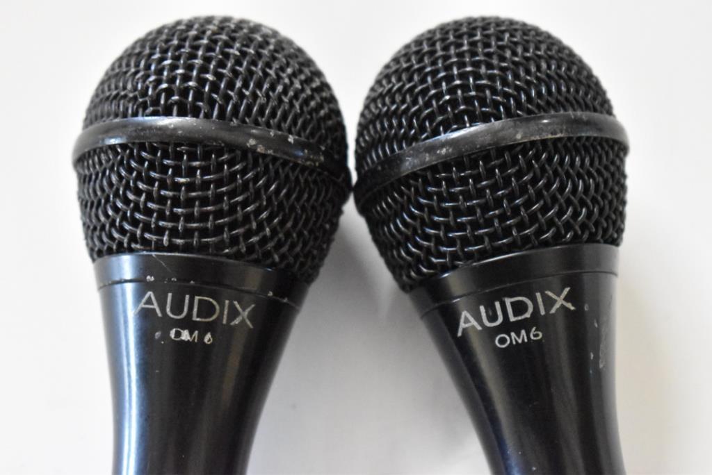 TWO AUDIX OM6 MICROPHONES