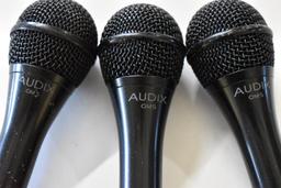 THREE AUDIX OM5 MICROPHONES