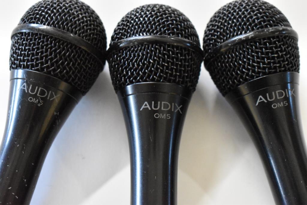 THREE AUDIX OM5 MICROPHONES