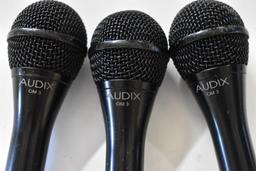 THREE AUDIX OM3 MICROPHONES