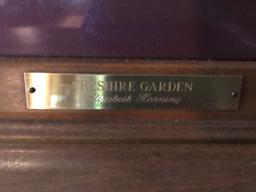 (1) ELIZABETH HORNING PAINTING W/ FRAME, CHESHIRE GARDEN, APPROX. 42.5"X30.