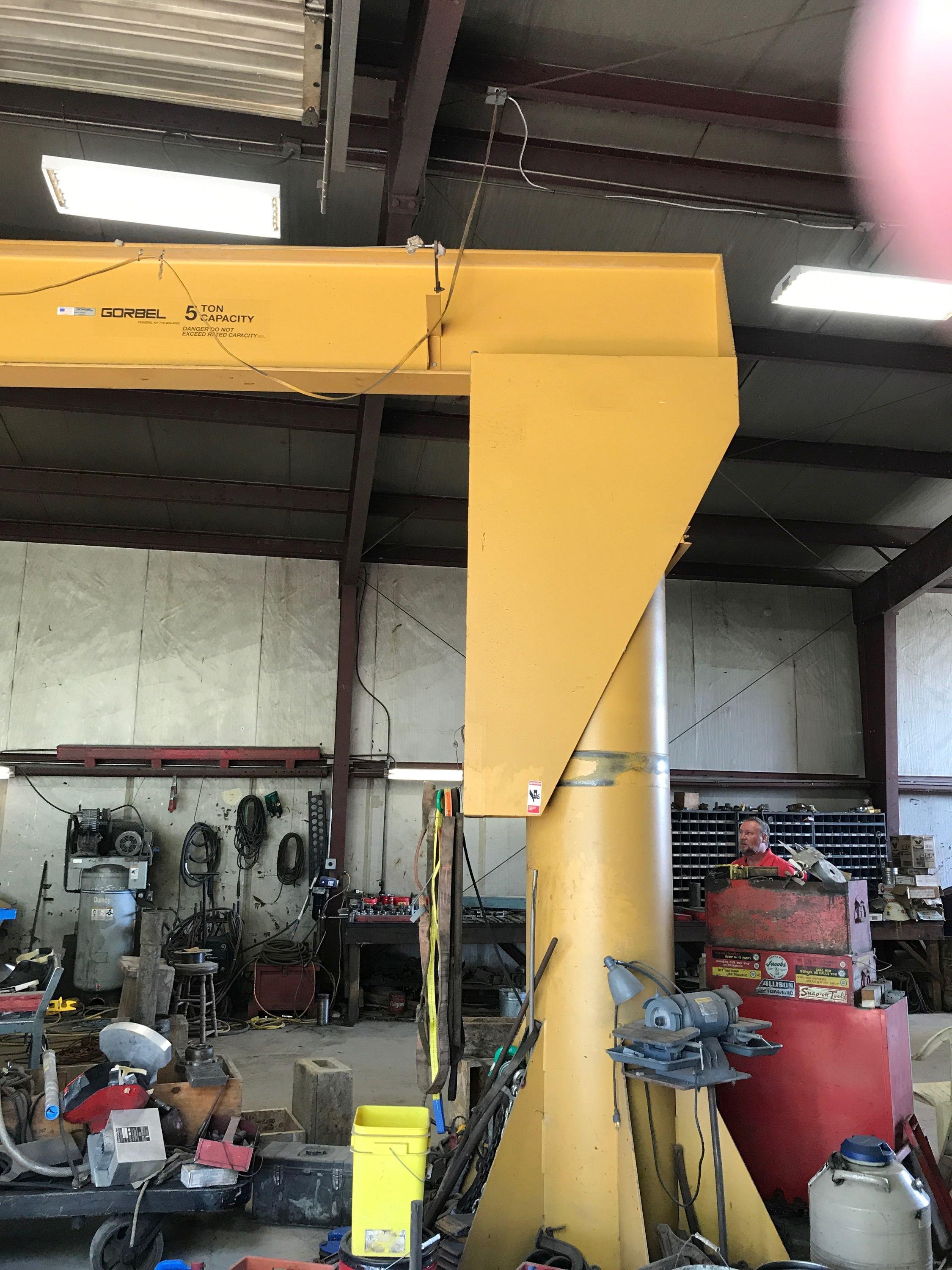 Gorbel FS300 5-ton Free Standing Jib Shop Crane