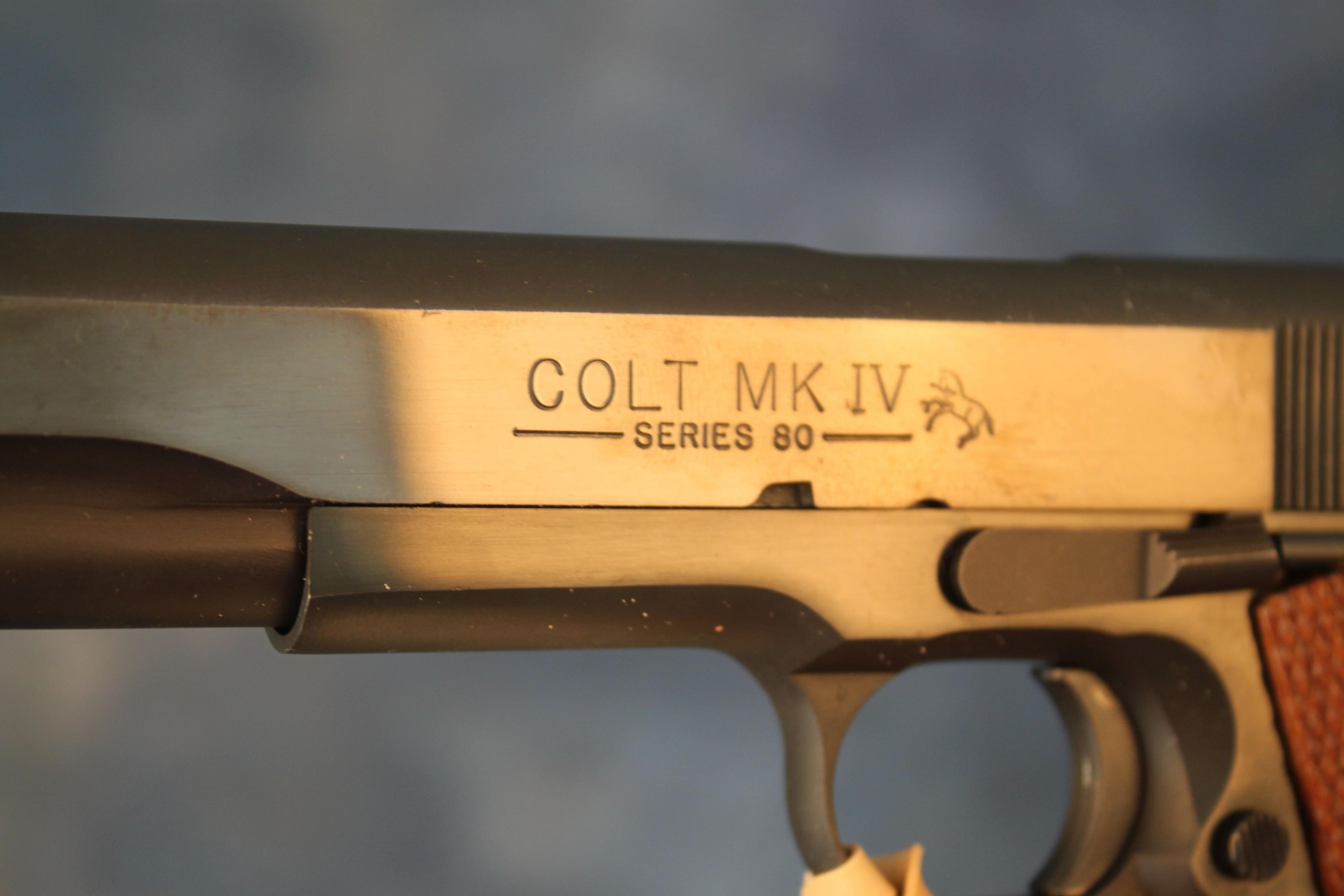 1. Colt MK IV Series 80 Gov’t Mod. .45 ACP 5” Blue, SN: FG78785