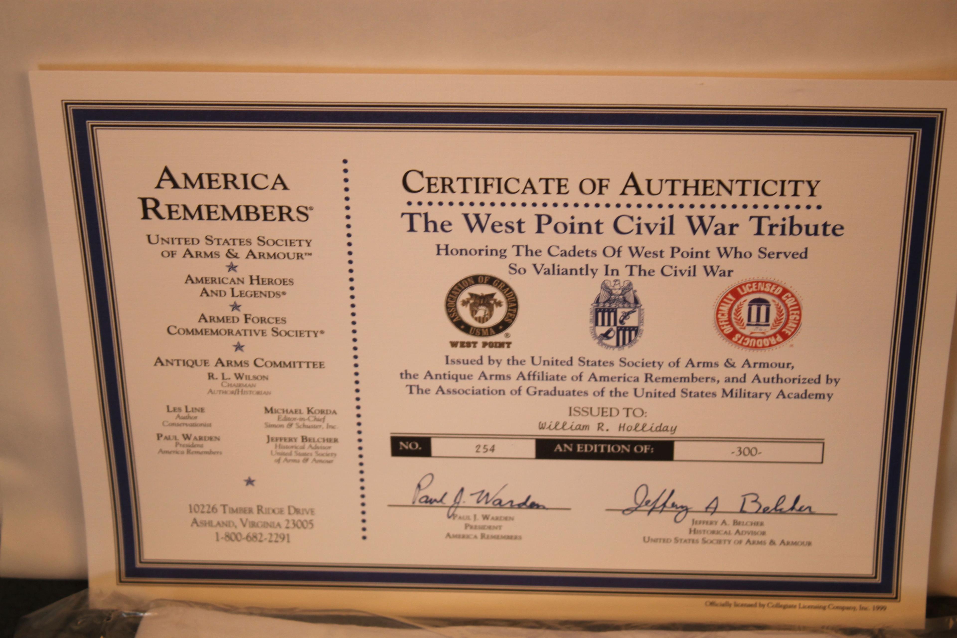 20. America Remembers Uberti “The West Point Civil War Tribute”