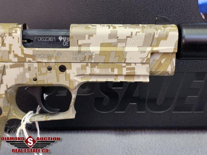480. Sig Sauer Mosquito .22LR Digital Camo, Tactical Trainer Silencer, Box SN:F062361
