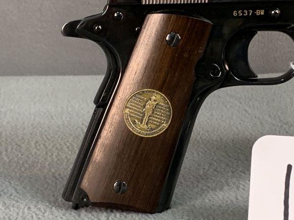 14. Colt 1911 WW1 50-Year Commemorative, .45 Auto, Engraved & Medallion Grips SN:6537-BW