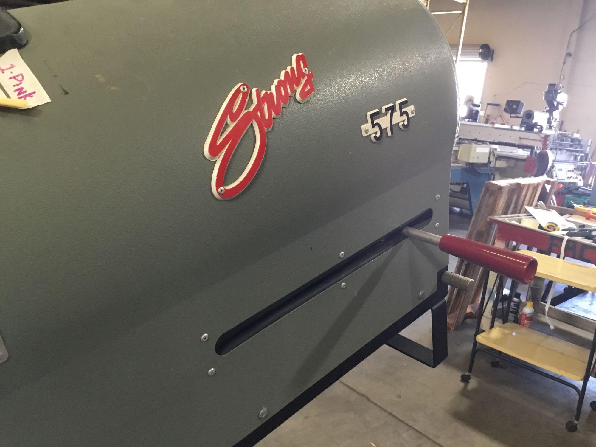 (2) Strong 575 Series Followspot Spotlights on Non Rolling Stands