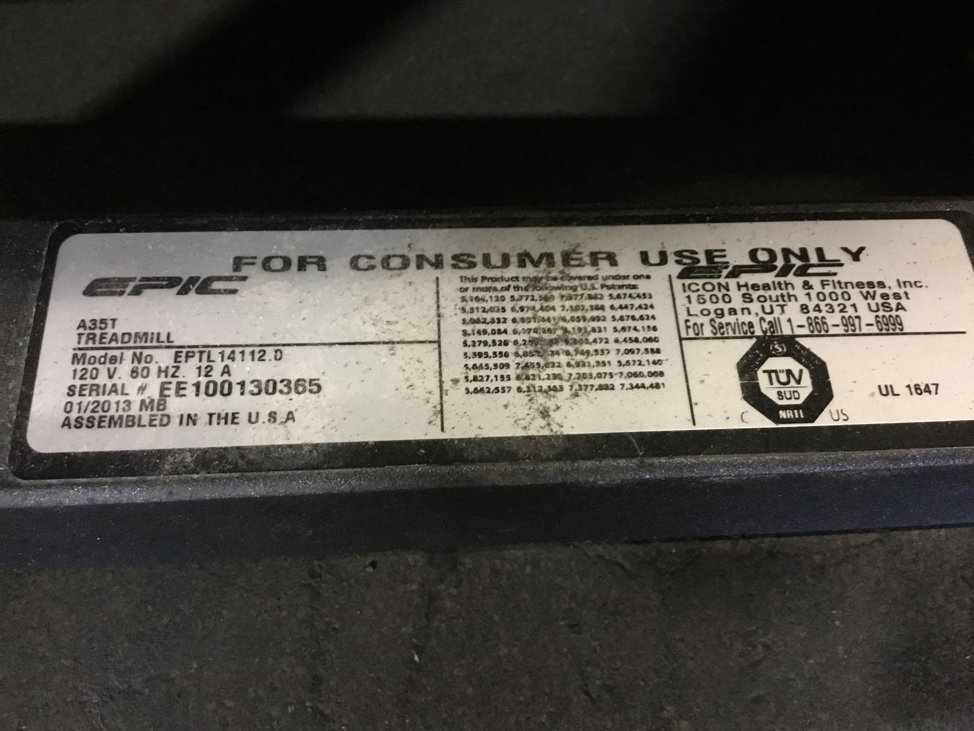 Epic A35T Treadmill