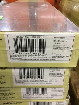 (6) Cases of Traffic Master Goldwyn Cherry Laminate Flooring