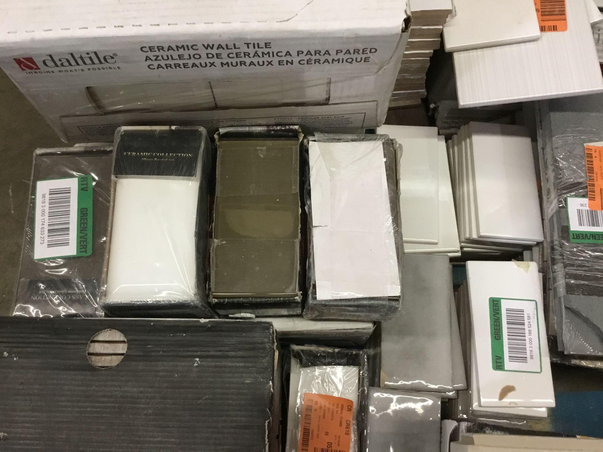 Pallet lot of Assorted Wall Tile