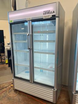 Premium Levella 29 cu.ft Commercial Double Door Display Refrigerator*GETS COLD*