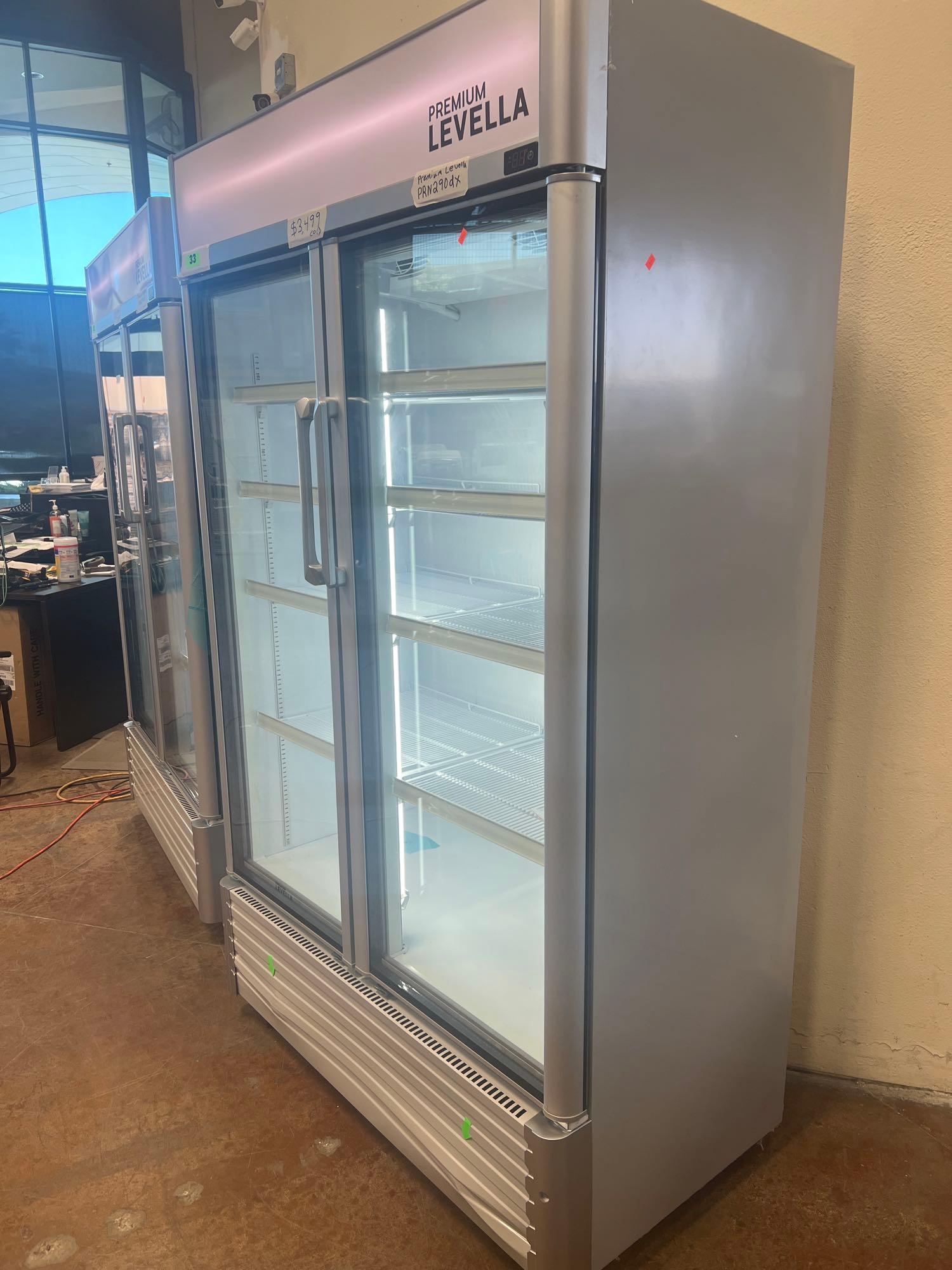 Premium Levella 29 cu.ft Commercial Double Door Display Refrigerator*GETS COLD*