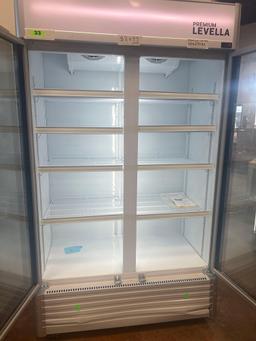 Premium Levella 29 cu.ft Commercial Double Door Display Refrigerator*GETS COLD*