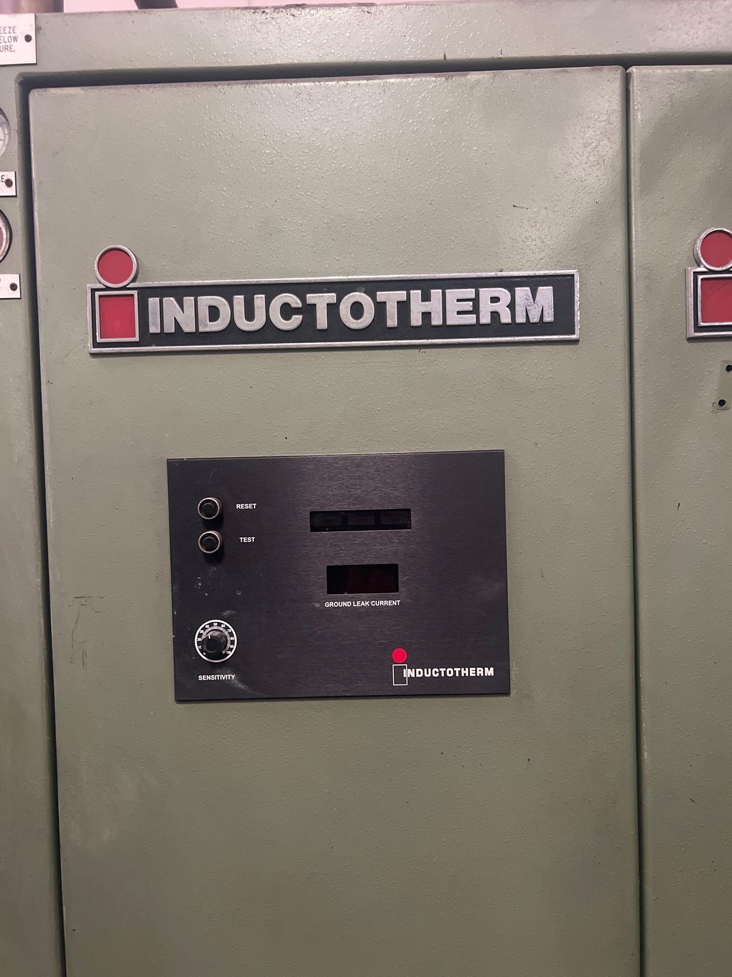 INDUCTOTHERM Power Trak Melting Furnace with LIEBERT Water Cooler*OUTSIDE* and Crucible Tongs