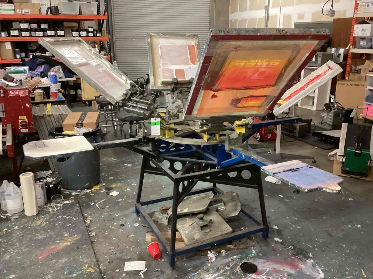 Hopkins 6 Headed Manual Screen Printer