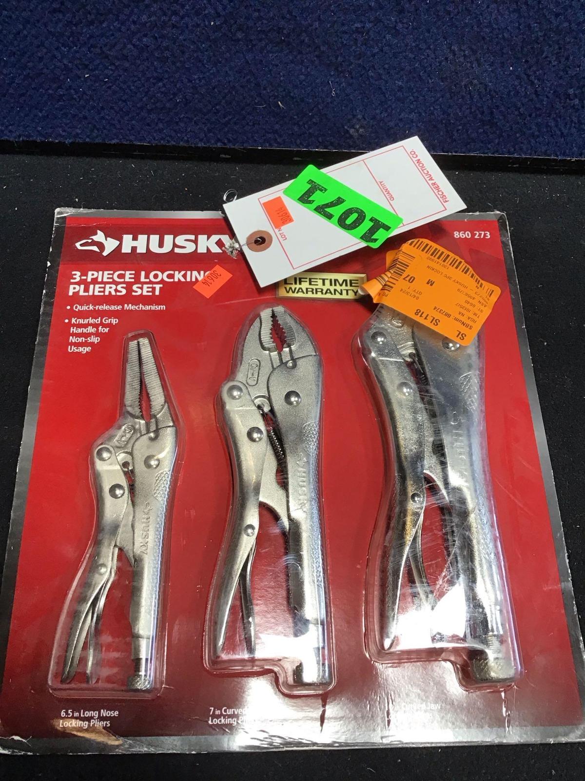 Husky 3-Piece Locking Pliers Set