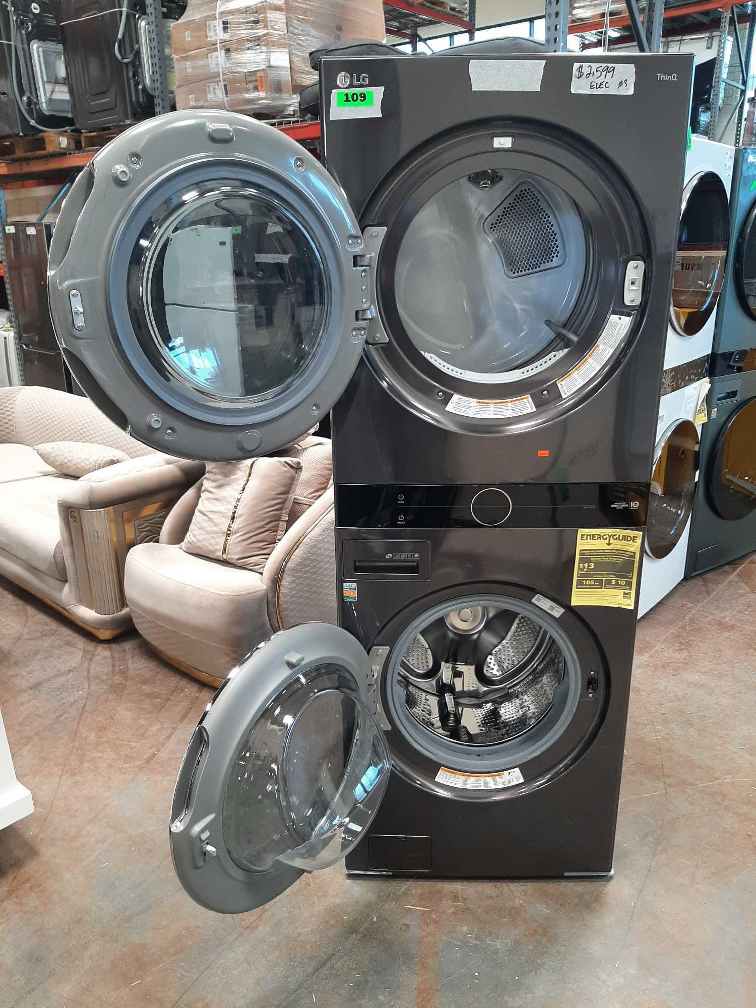 LG 4.5 Cu.Ft. Smart Front Load Washer and 7.4 Cu. Ft. Electric Dryer WashTower*PREVIOUSLY INSTALLED*
