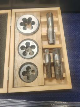 Lot of Assorted Drill Bits and Sockets and Tap and Dye