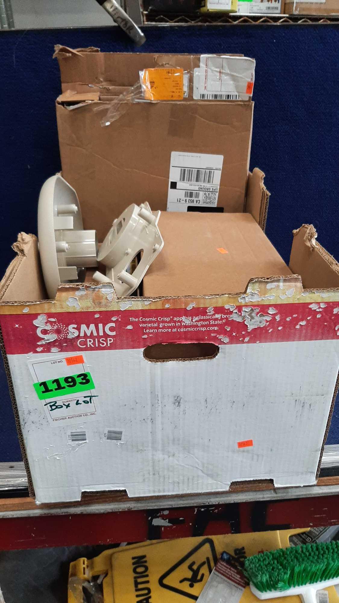Box Lot of Tankless Water Heater Items & Metal Recessed Dryer Vent Box