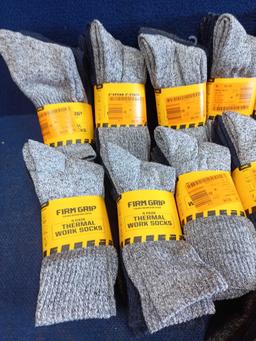 Box Lot of(15) Packs Thermal Work Socks