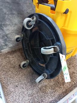 Lot Of (2) Rubbermaid Mop Bucket & Five Wheel Trash Can Roller