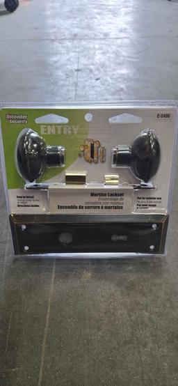 (4) Defend Security mortise lock set