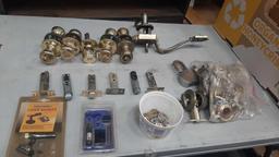 Box Lot of Assorted Door Lock Items