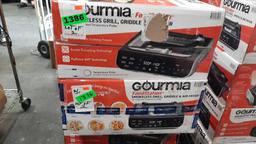 Lot of (2) Gourmia Foodstation Smokeless Grill,Griddle & Air Fryer