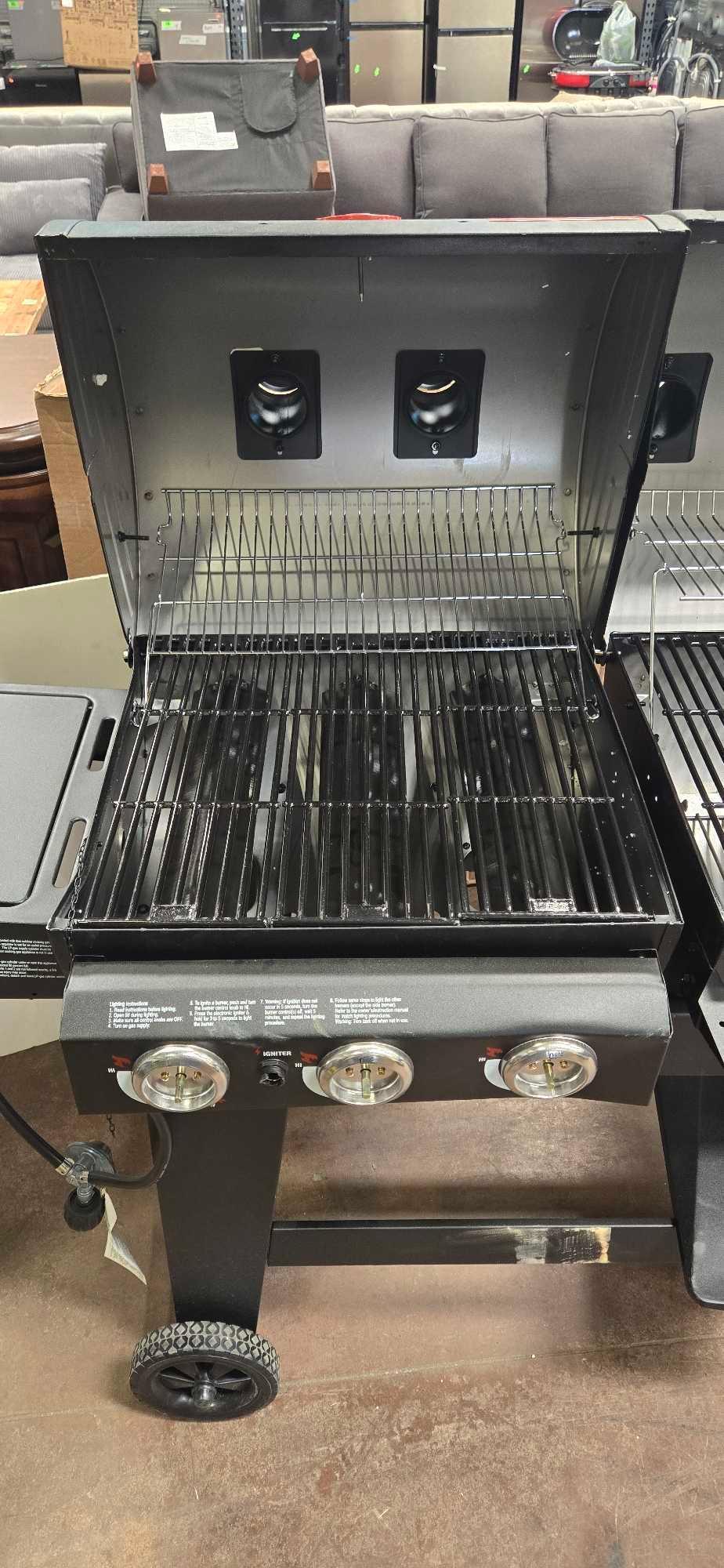 Char-Griller Double Play 3-Burner Gas and Charcoal Grill in Black