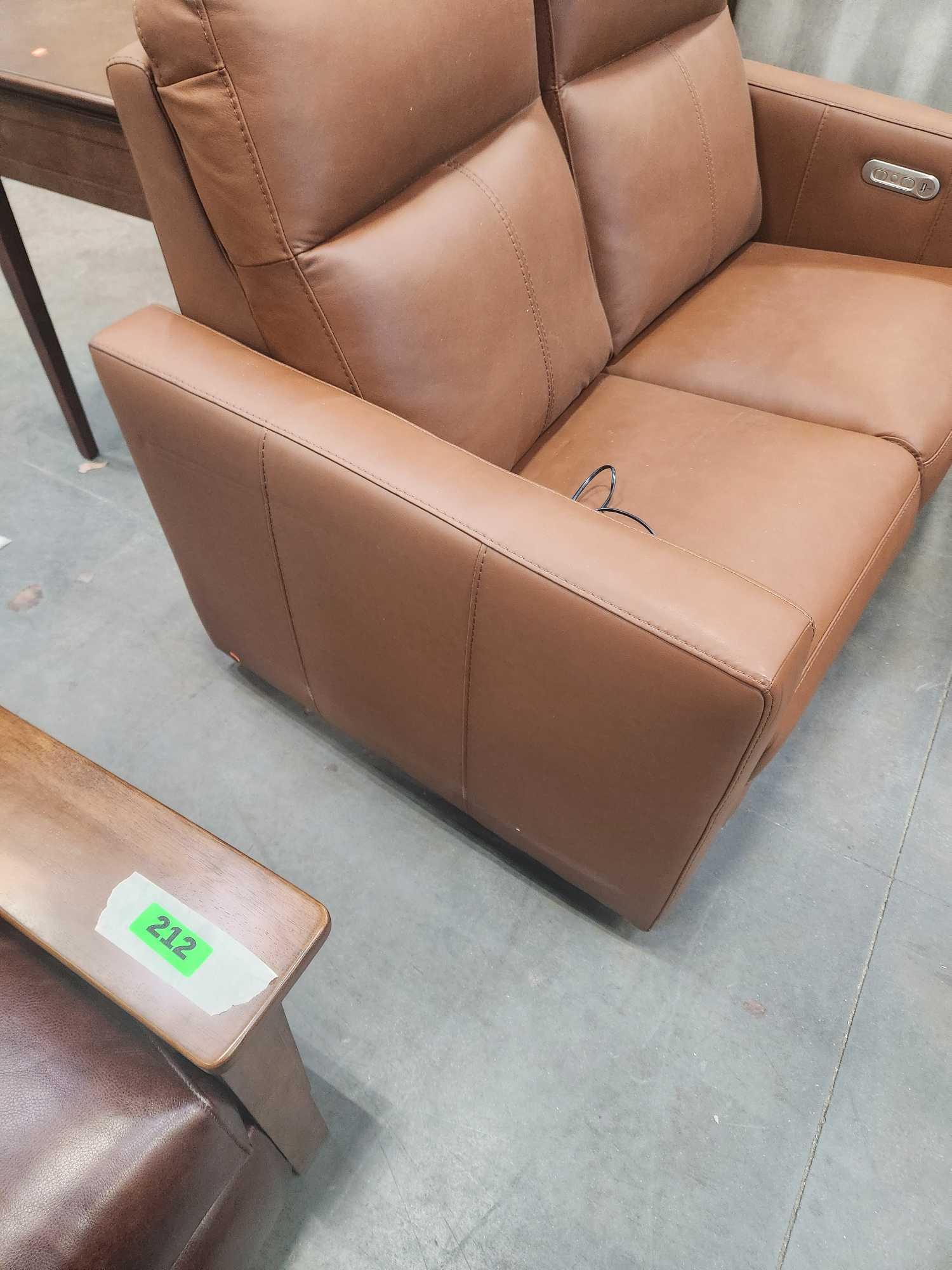 Flexsteel Broadway Power Reclining Loveseat with Power Headrests