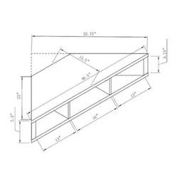 Furniture of America Emmeline 47 in. Walnut and Oak Particle Board Corner Floating TV Stand Fits TVs