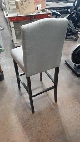 (2) StyleWell Beckridge Charcoal Gray Upholstered Bar Stools